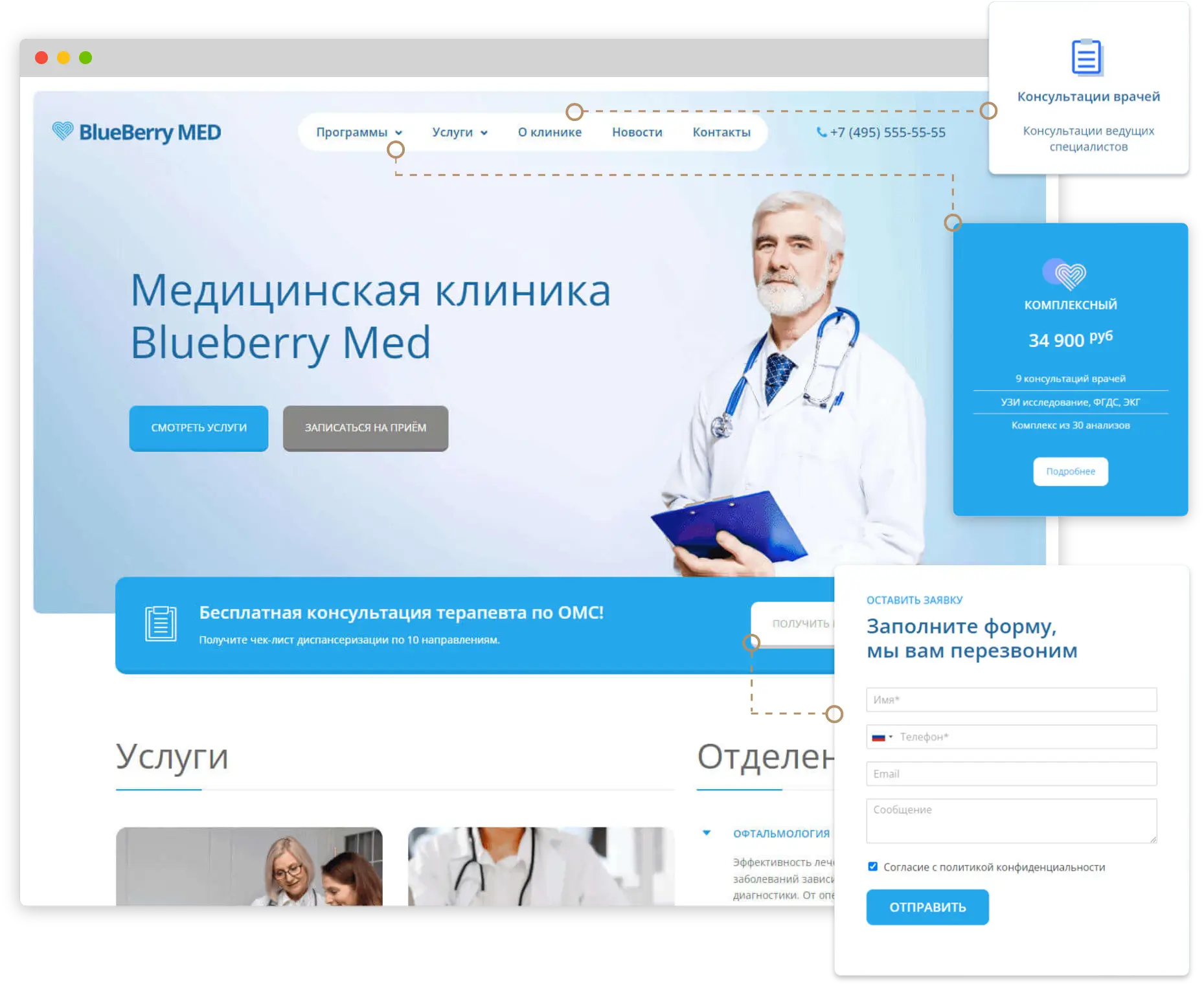 Сайт-визитка от Flatmedia